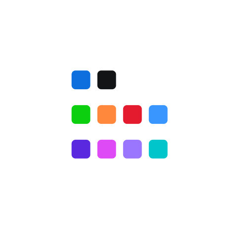 Categorical color palette, 3 rows showing black, blue, and assorted additional colors.